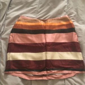 Silk mini skirt